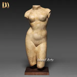 工厂大理石希腊人体半身像雕塑真人大小白色大理石雕像裸体艺术女性半身像