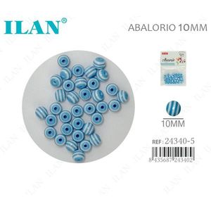 Perline a strisce Ilan Abalorio da 10 mm per la creazione di gioielli - Product Image 3