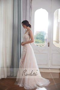 Ruolai QW01752 <span class=keywords><strong>Vestidos</strong></span> de <span class=keywords><strong>fiesta</strong></span> sin mangas con cuentas brillantes <span class=keywords><strong>Vestidos</strong></span> de noche de sirena con tren desmontable - Product Image 4