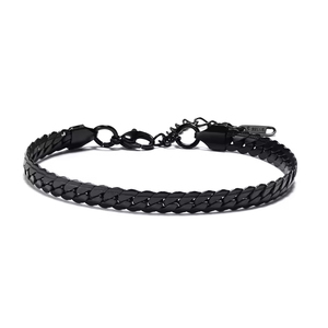 Pulsera de Cadena Cubana de 6mm para Hombre, con Grabado Geométrico, Baño de Oro y Estilo Moderno con Circonitas - Product Image 3
