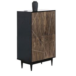 Home <b>bar</b> Gabinete Lateral 4 Doors Solid <b>Wood</b> Living Room Corner Storage Sideboard Cabinets - Product Image 1