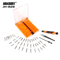 Kit de tournevis de précision JM-8128 CR-V avec embouts en acier au chrome-vanadium et manche en plastique, idéal pour la réparation de cartes mères d'ordinateurs (DIY, OEM)