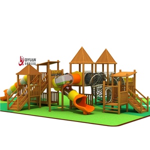 Structures de jeux extérieures pour enfants, toboggan en plastique et en bois de haute qualité, installations de divertissement non motorisées pour sites touristiques et attractions - Product Image 2