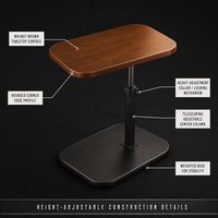 Étagère de rangement réglable en hauteur ; Étagère de rangement portable et minimaliste pour le côté du canapé