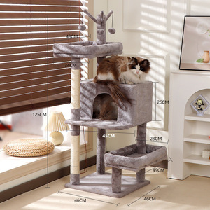 대형 고양이를 위한 실내 고양이 침대 콘도 트리 타워 하우스 - Product Image 6