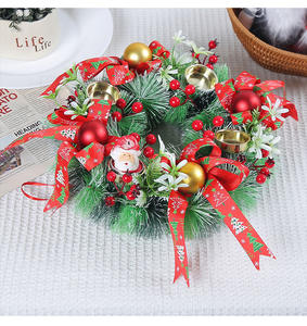 NUEVA CORONA DE candelabro de Navidad con corona de Navidad de pino para decoración navideña - Product Image 4