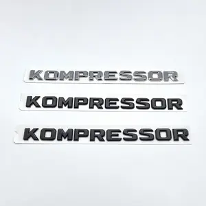 ABS Emblem huruf kompresor bagasi untuk Aksesori Mobil Kelas C E Refitting Fender bagasi papan nama stiker Logo Chrome hitam