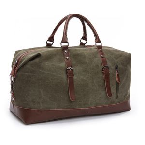 Hoge Kwaliteit Canvas Met Handvat Draagtas Handtas Bagage Weekend 'S Nachts Duffle Bags <span class=keywords><strong>Custom</strong></span> Logo Reistas - Product Image 5