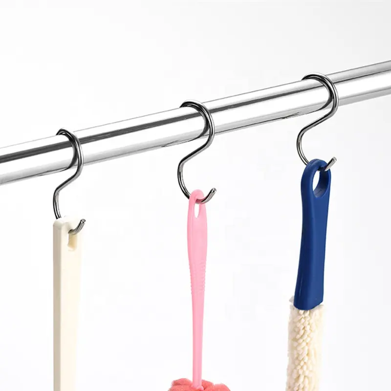 Hardware Household Cabinet Wardrobe Removable Hangers Stainless Steel Metal Hooks