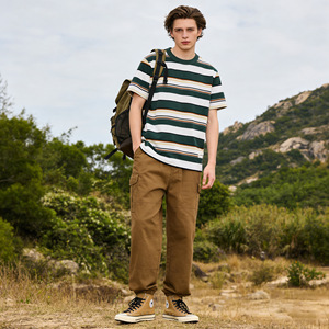Nuova T-shirt Estiva da Uomo a Righe <span class=keywords><strong>Breton</strong></span>, 100% Cotone, Casual, Multicolore, Collo Tondo, Vestibilità Ampia, Vendita all'Ingrosso - Product Image 3
