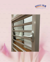 Ventanas de Aluminio y Vidrio con Diseño Moderno, Persianas Horizontales Ajustables de Vidrio Templado para Ventilación de Baños y Cocinas