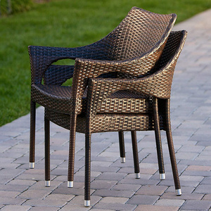 Bàn ăn ngoài trời lớn và ghế mây đặt cho sân giải trí kết hợp bàn cà phê ngoài trời cho sân thượng - Product Image 3