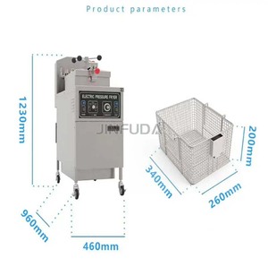 Friteuse à pression verticale à gaz avec filtration d'huile pour poulet frit américain et restaurants de restauration rapide - Product Image 4