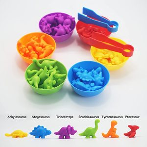 Compter les dinosaures jouets <span class=keywords><strong>jeu</strong></span> d'association pour les enfants avec des bols de tri - Product Image 4