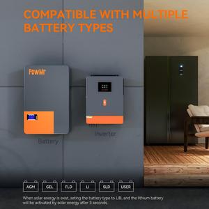 PowMr 10KW 13.2KW 48V Onduleur hybride à onde sinusoïdale pure double MPPT On/Off Grid pour système d'énergie solaire POW-HVM13.2M Hybride - Product Image 6