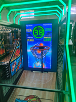 LEON Parcs d'attractions intérieurs de luxe pour enfants Manèges Jeux d'arcade Machine de jeu de basket-ball en acier inoxydable Plastique Métal Anglais >8