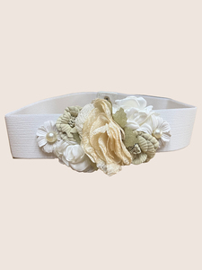 2025 Bán Buôn Hot Bán Vành Đai Cho Phụ Nữ Nhân Tạo Ren Ngọc Trai Hoa Dây Thắt Lưng Ăn Mặc Phụ Nữ Phụ Nữ Đàn Hồi Vải Thắt Lưng - Product Image 6