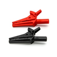 10A Krokodilklemme mit Nylon-Isolator 50mm Länge Kompatibel mit 4mm Bananenstecker Batterie/Testklemme