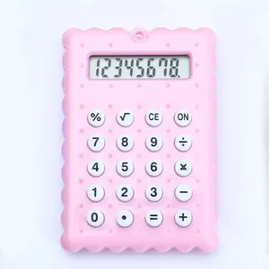 Kleine Pocket Calculator Groothandel Custom Student Kinderen Speelgoed Draagbare Desktop Roze Rekenmachine