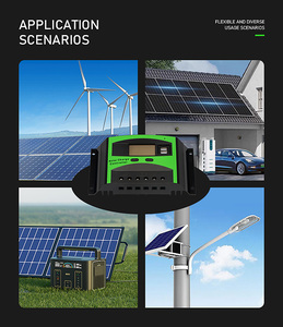 Nhà Máy bán hàng trực tiếp 10A 20A PWM SOLAR CHARGE <span class=keywords><strong>CONTROLLER</strong></span> 12V/24VDC thông minh Màn hình <span class=keywords><strong>LCD</strong></span> gió điều khiển pin năng lượng mặt trời ánh sáng đường phố - Product Image 3