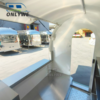 ONLYWE Remorque personnalisée pour crème glacée Trailer pour cône de neige Sandwich Burger Stall Mini Food Truck Trailer pour glace pilée