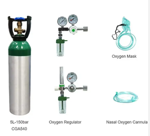Tıbbi tıbbi 150Bar 10l 8l 15l 20l <span class=keywords><strong>40l</strong></span> toptan endüstriyel kapasite oksijen silindiri paslanmaz çelik oksijen tüpü oksijen silindiri - Product Image 1