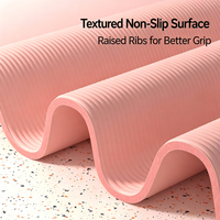 Tapis de yoga NBR écologique antidérapant extra épais réversible résistant à la chaleur 10/15/20mm pour Pilates, danse et exercices, avec sac de transport