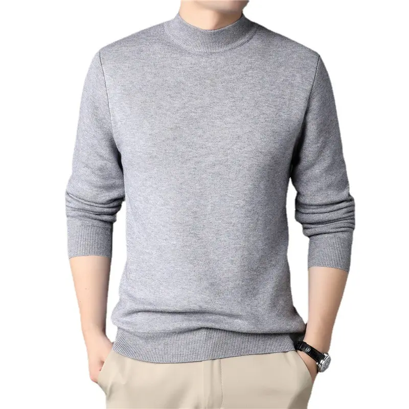 कस्टम फैशनेबल सादे शीर्ष बिकने वाली कछुए गर्दन की शीर्ष लंबी आस्तीन स्लिम फिट टर्टलनेक स्वेटर पुरुषों के लिए