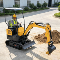 Mini-excavatrice 800 kg 1 tonne Diesel, petite pelle micro-chenillée, tracteur de jardin Koop 1.0T, nouvelle liste de prix, stock Jining