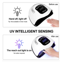 Salon de manucure à LED UV rechargeable sans fil 320W 72LEDs Flash Cure Gel Nail Dryer Professional Led UV Nail Lamp