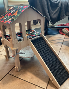 Moderna grande nascondiglio in legno di porcellini d'India sostenibile Pet House impermeabile Pee Pad in legno non trattato biancheria da letto moderna - Product Image 6