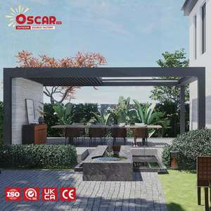 Estructura de Aluminio con Toldo Lateral Retráctil, Dispositivo de Sombreado para Jardín, Césped, Patio, Pérgola Retráctil - Product Image 1