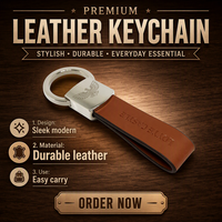 Porte-clés en cuir synthétique marron personnalisé par le fabricant avec logo laser, porte-clés en cuir PU pour marque de voiture, cadeaux promotionnels