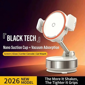 Car Phone Mount Vacuum Adsorption 720 Degree Three-Axis Rotatable Suction Cup Stand Dashboard Windshield No Residue One <strong>Hand</strong> - Product Image 1