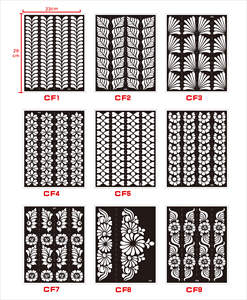 CF Цветочная наклейка хна трафареты для татуировок самоклеящаяся наклейка для татуировок Хны - Product Image 4