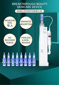 Nouvel <span class=keywords><strong>Appareil</strong></span> Microcristallin Rechargeable en Cuir Véritable Type Stylo 2026, Idéal pour le Blanchiment et le Raffermissement de la Peau - Product Image 4