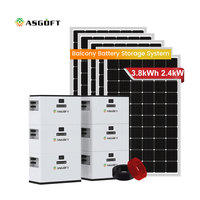 Système de stockage d'énergie solaire pour balcon en stock dans l'UE, 3,8 kWh, batterie lithium-ion 2,4 kW, micro-onduleur hybride hors réseau pour usage domestique