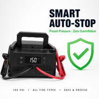 Démarreur de Voiture Portable 63000mAh 12V 24V 10000A avec Gonfleur de Pneus, Batterie Externe, Chargement USB, Écran LED et Protection Anti-étincelles