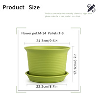 Plateau de pot de fleurs classique en résine pour plantes d'intérieur/extérieur, décoration de jardin et de maison, durable, pour bonsaï, fleurs, succulentes, pothos, avec drainage