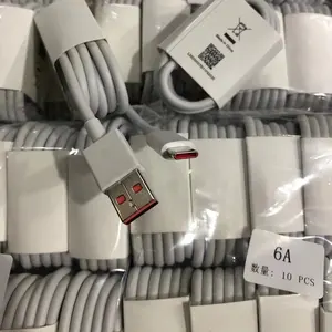 Kabel Usb Tipe C pengisian daya cepat, kabel Tipe C 120w 6A untuk Mi 12 11 10 9 K50 Tipo C Xiaomi asli