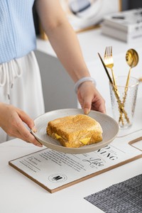 Bắc Âu Retro bát gốm tấm đồ đá Bộ đồ ăn Platter tùy chỉnh logo nhà hàng gốm tấm món ăn - Product Image 6