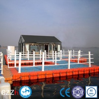 Maison flottante 100% recyclable, maison-bateau, maison aquatique, structure en aluminium WPC pour l'eau de mer, extérieur