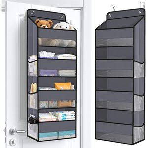 Over The Door Organizer <b>Storage</b> 33x15x85cm With Clear Windows Multifunctional Hanging <b>Rack</b> For Behind Door Use - Product Image 1