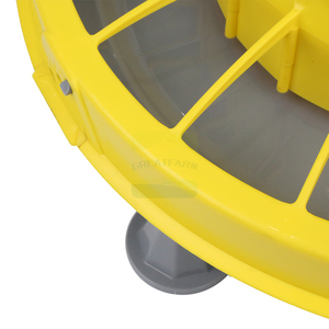 Mangeoire à volaille jaune de grande capacité 22L, abreuvoir en <span class=keywords><strong>plastique</strong></span> pour poulets, équipement d'élevage suspendu pour poulets de chair, poules pondeuses et canards - Product Image 4
