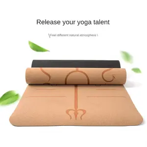 Lezyan 5Mm Dòng Cơ Thể Tập Thể Dục Mat Độ Dày 5Mm TPE Nút Chai Tự Nhiên Yoga Mat Biểu Tượng Tùy Chỉnh