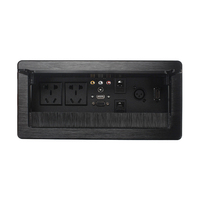 Prise de courant pour table de conférence, 2 prises de courant standard chinoises, RCA audio, audio 3,5 mm, données USB, VGA, 2 ports réseau, XLR