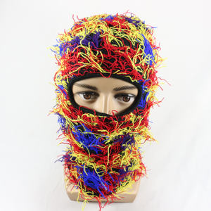 HZM-23032 vente chaude hiver cagoule <span class=keywords><strong>fourrure</strong></span> tricoté visage complet cou chaud doux écharpe unisexe polaire cagoule - Product Image 6