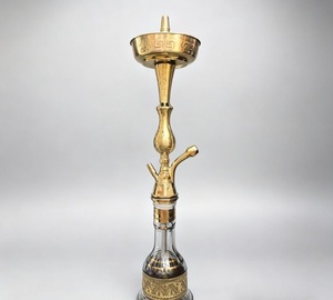 Cachimba Estilo Egipcio, de Aleación de Zinc con Base de Vidrio, un Solo Tubo, Acabado Esmerilado, para Uso en Bares y Salones - Product Image 2
