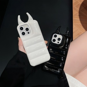Funda Simple de Cuero PU con Diseño de Cuerno para <span class=keywords><strong>iPhone</strong></span> 16 Pro Max, Funda para Teléfono Móvil de Color Sólido Resistente a Caídas para <span class=keywords><strong>iPhone</strong></span> 15 Pro - Product Image 3