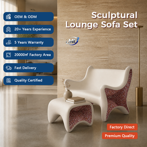 Modern Outdoor Lounge Set Curved Garden <b>Bench</b> and Side Table Patio Seating Furniture - Product Image 2